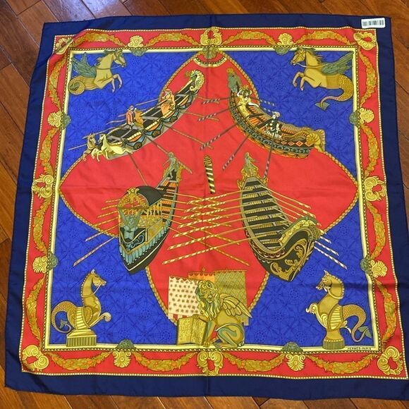 Authentic Hermès Pre-Owned
2000s Les Bissone de Venise silk scarf - Picture 1 of 7